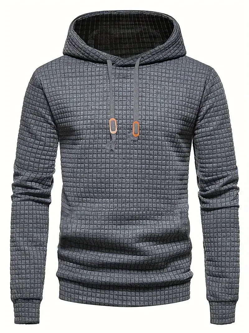 Einfarbiger Waffelhoodie von Fudus