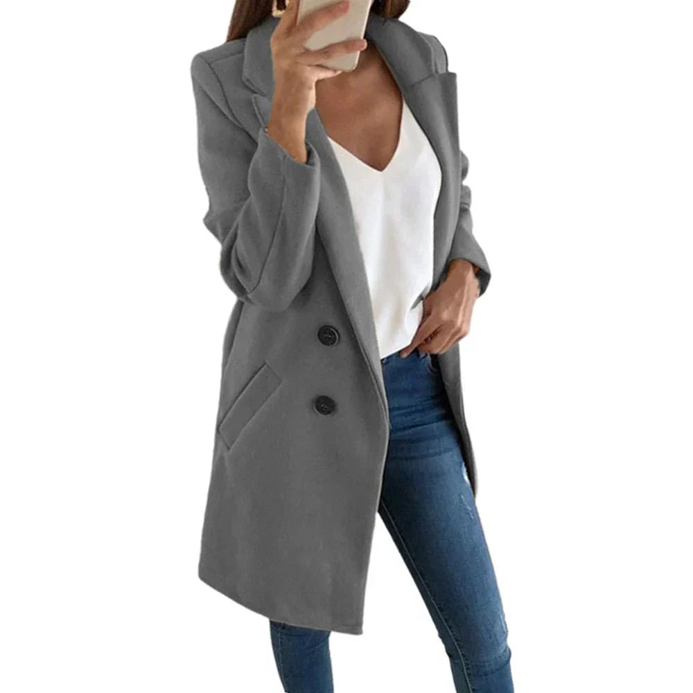 Avelena: Elegantly Long Blazer Coat