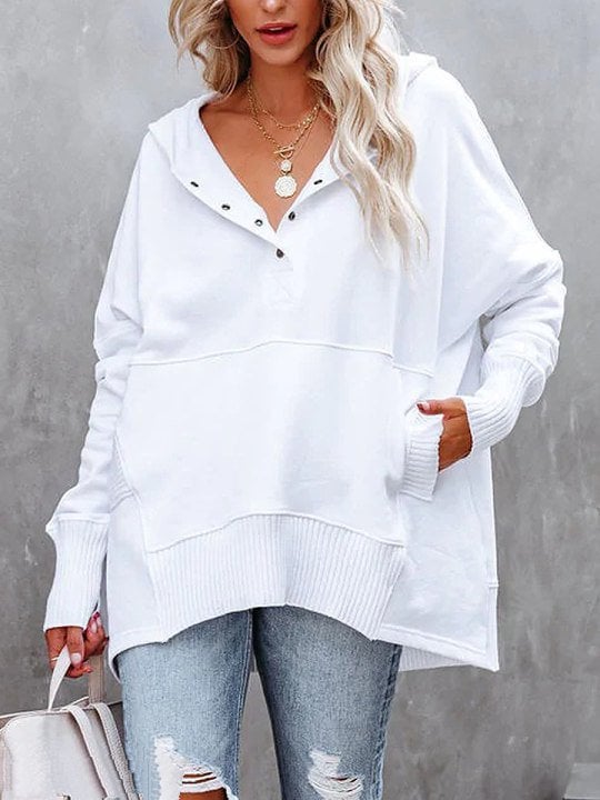 Großer Damen-Hoodie mit Daumenlöchern von Fudus