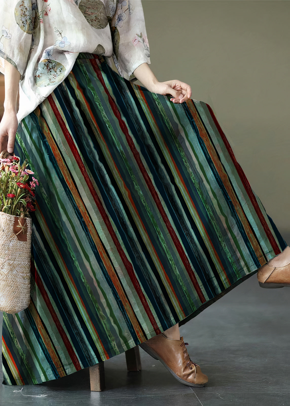 Sommer-Maxirock Sonjana im Boho-Stil