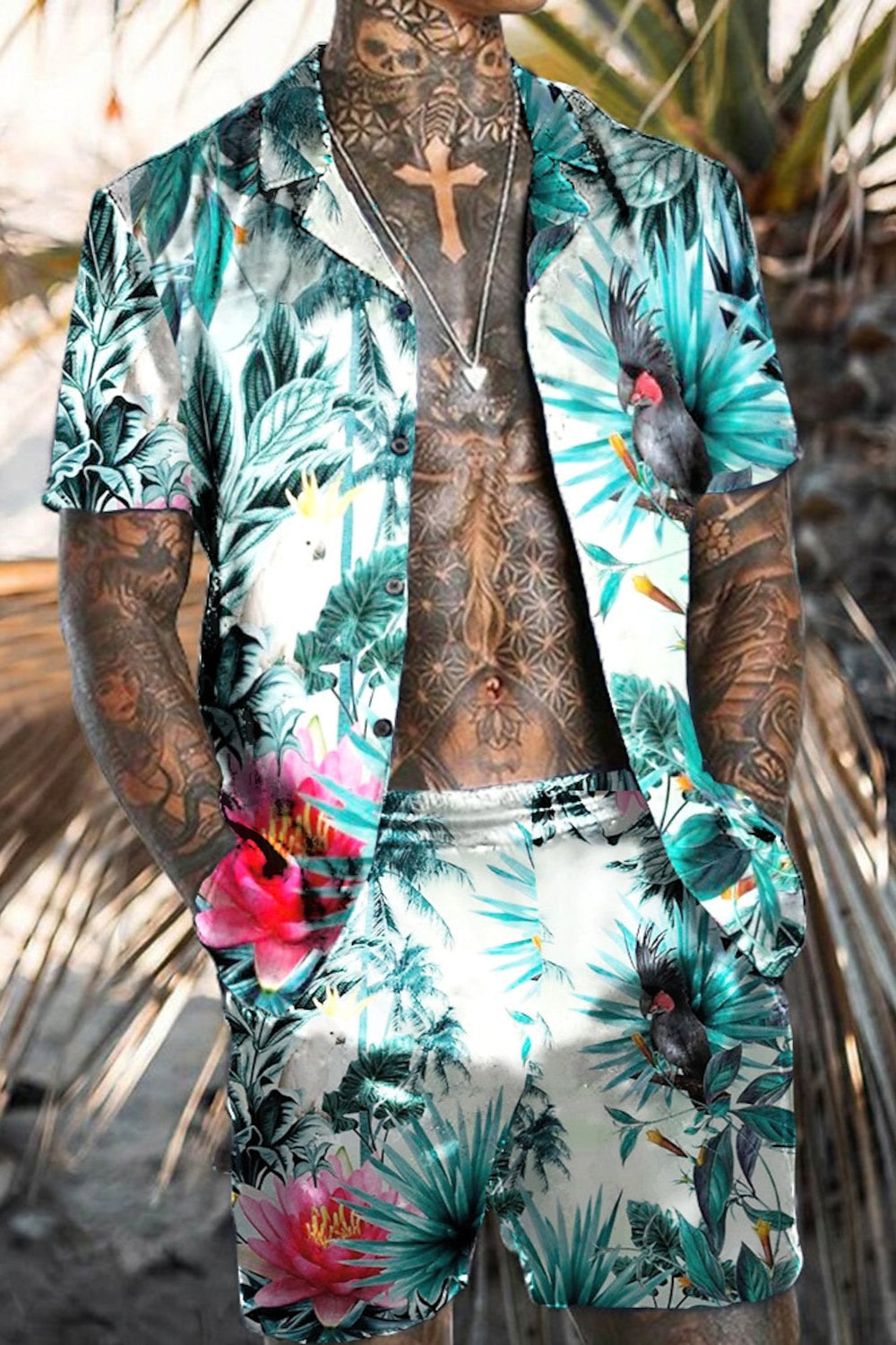 Colorful Hawaiian Shirt Set by Theophil