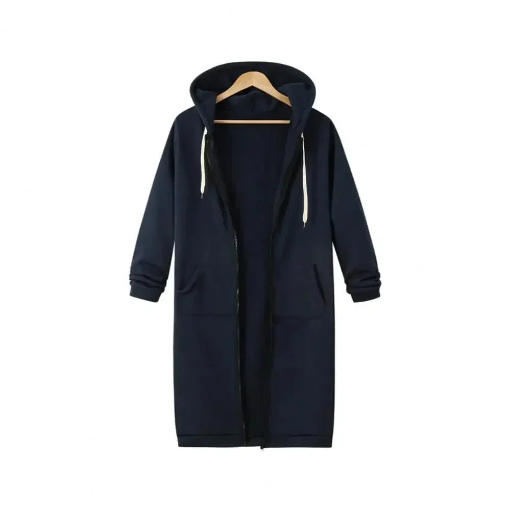 Einfarbiger Damen-Hoodie mit langen Ärmeln von Fudus