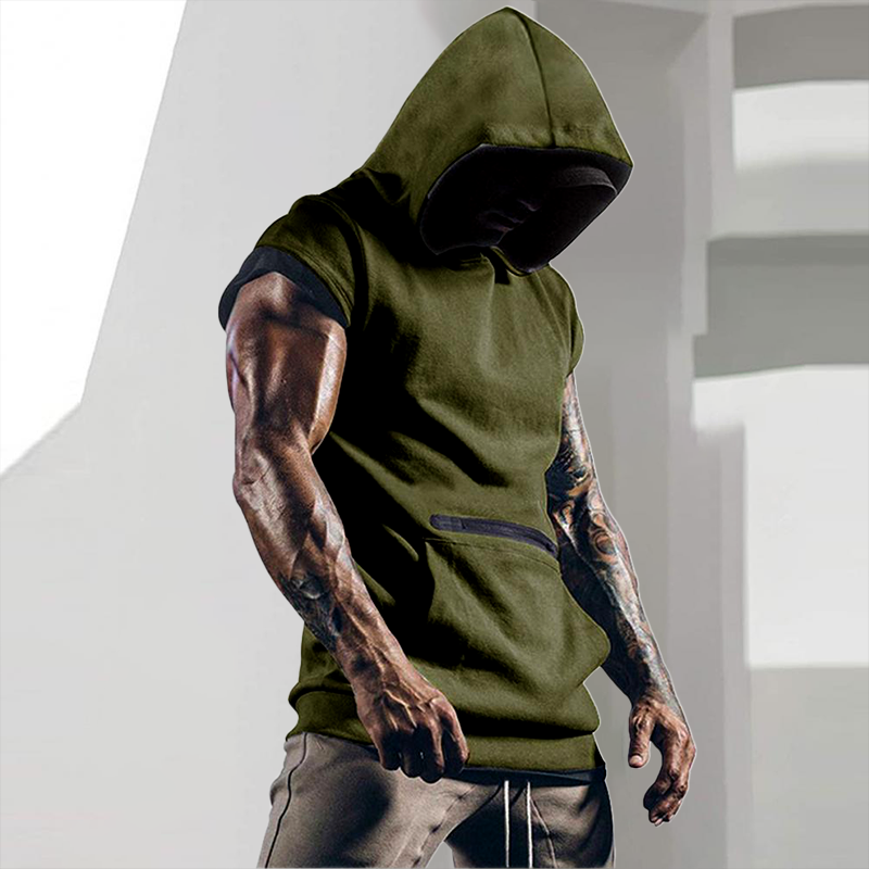Fudus: Slim Fit Sleeveless Hoodie