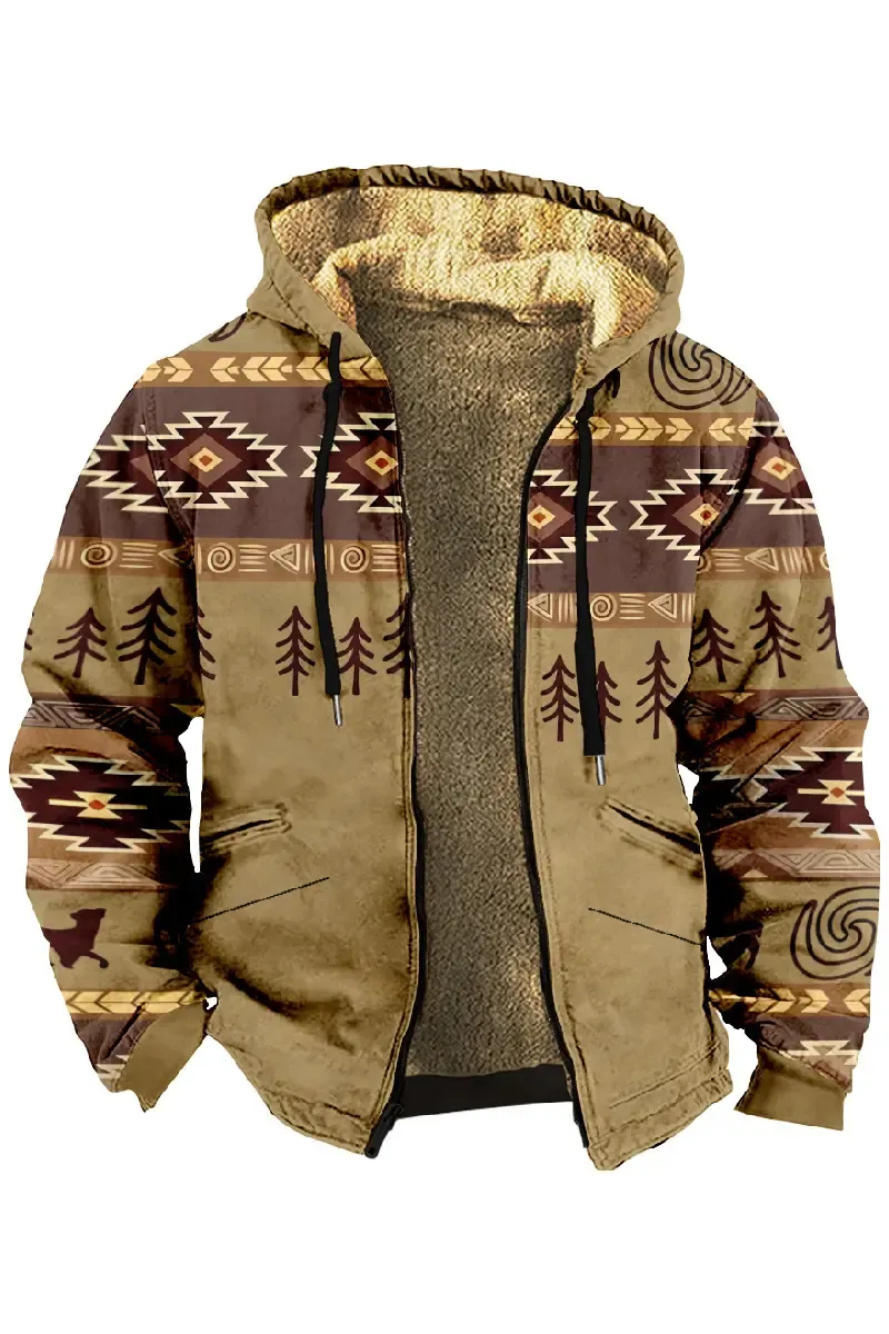 Kapuzenjacke aus warmem Samt von Kozina