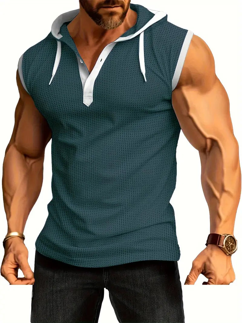 Herren Kapuzen-Muskelshirt ohne Ärmel