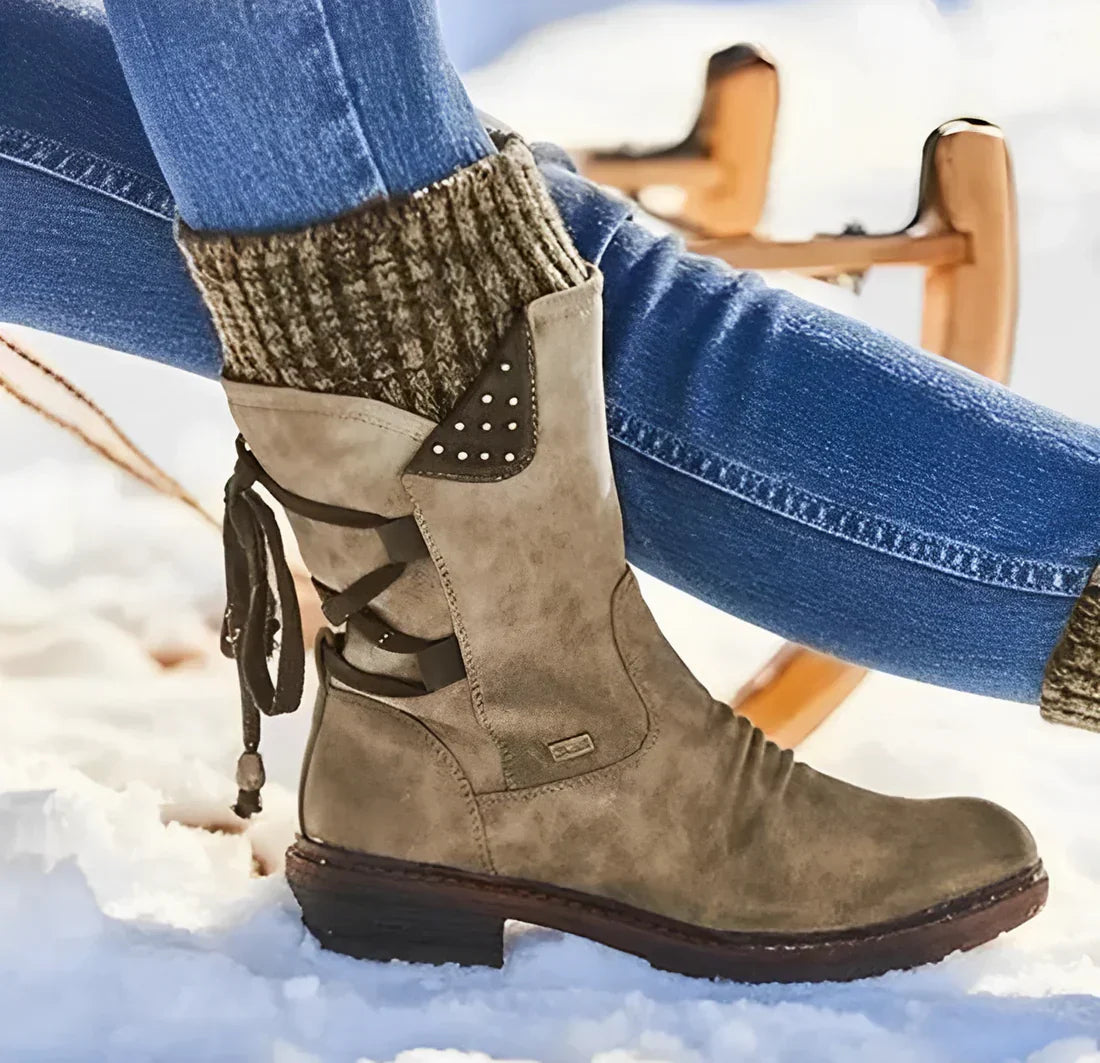 Louisa Damen Winterstiefel: Orthopädisch gepolstert, warm gefüttert mit Wolle