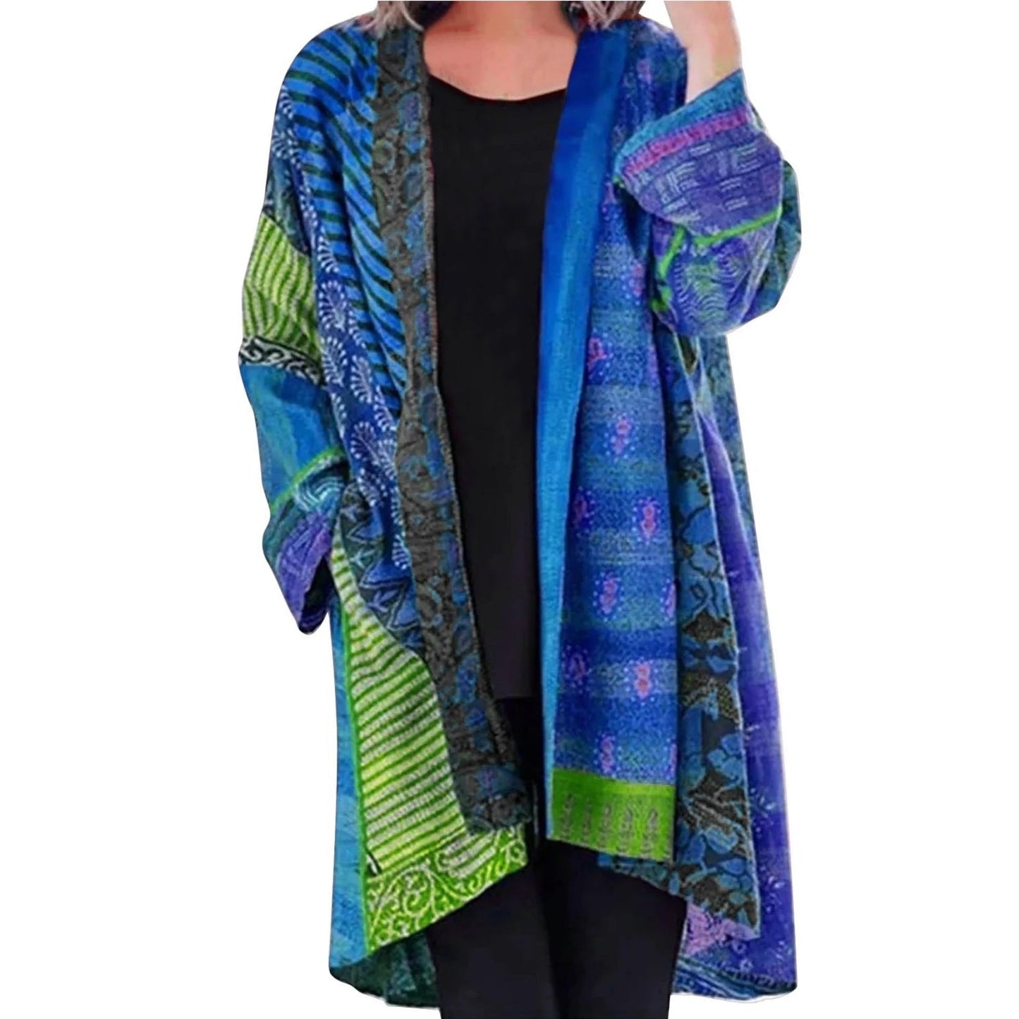 Stilvolle, farbenreiche, lässige Strickjacke – Anastasia