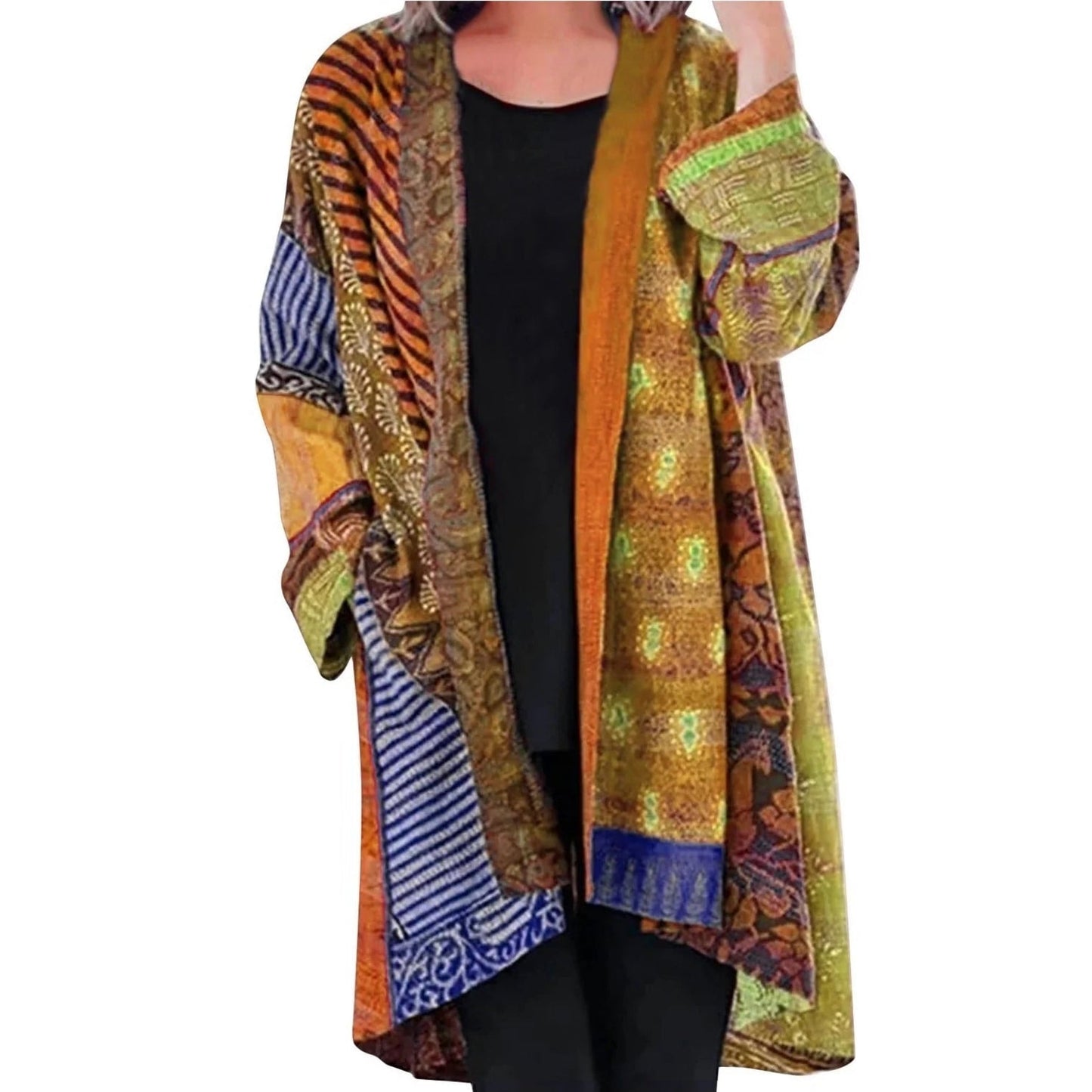 Stilvolle, farbenreiche, lässige Strickjacke – Anastasia