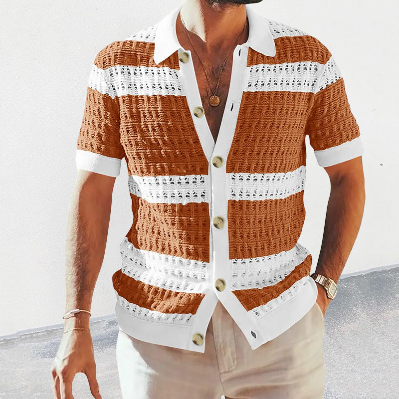 Stilvolles Herren-Sommerpolohemd aus Strick – Modell Rouven