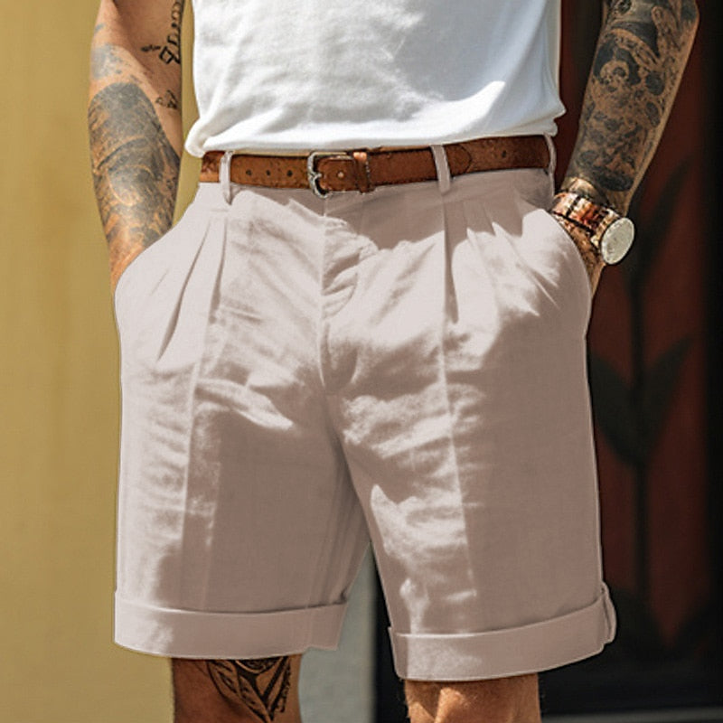 Herren-Shorts aus Leinen und Baumwolle - Modell Egon