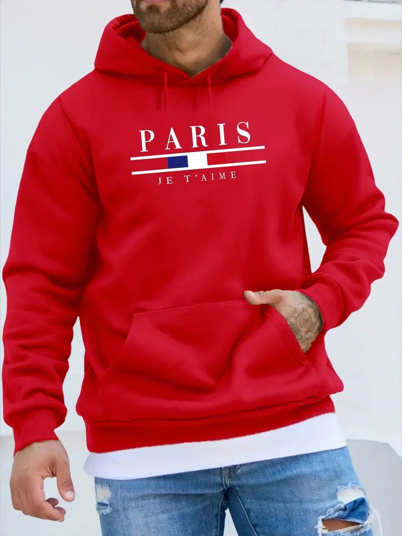 Orkan Herren Fleece-Kapuzenpullover aus Paris
