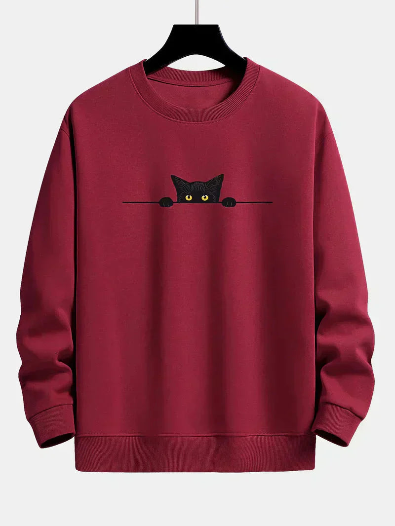 Entspannter Style mit Fudus Sweatshirt und Katzenprint