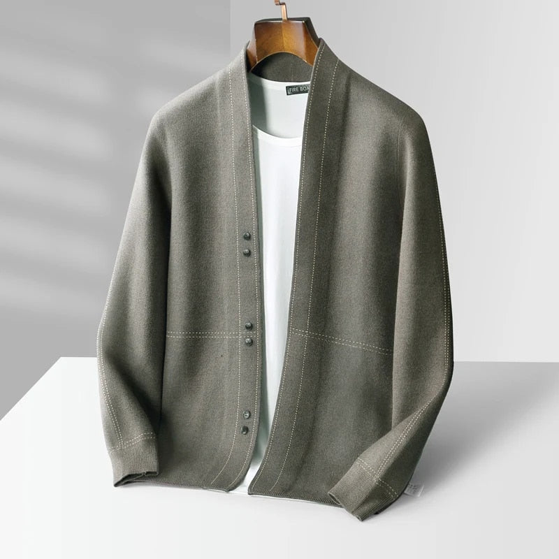 Elegantes, luxuriöses Strick-Cardigan Modell Emiliano