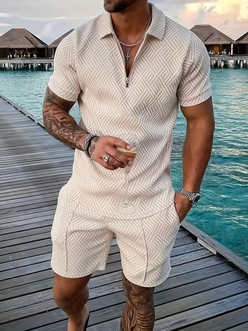 Ehrenfried Luxuriöses Herren-Set: Sommer-Shirt und Shorts