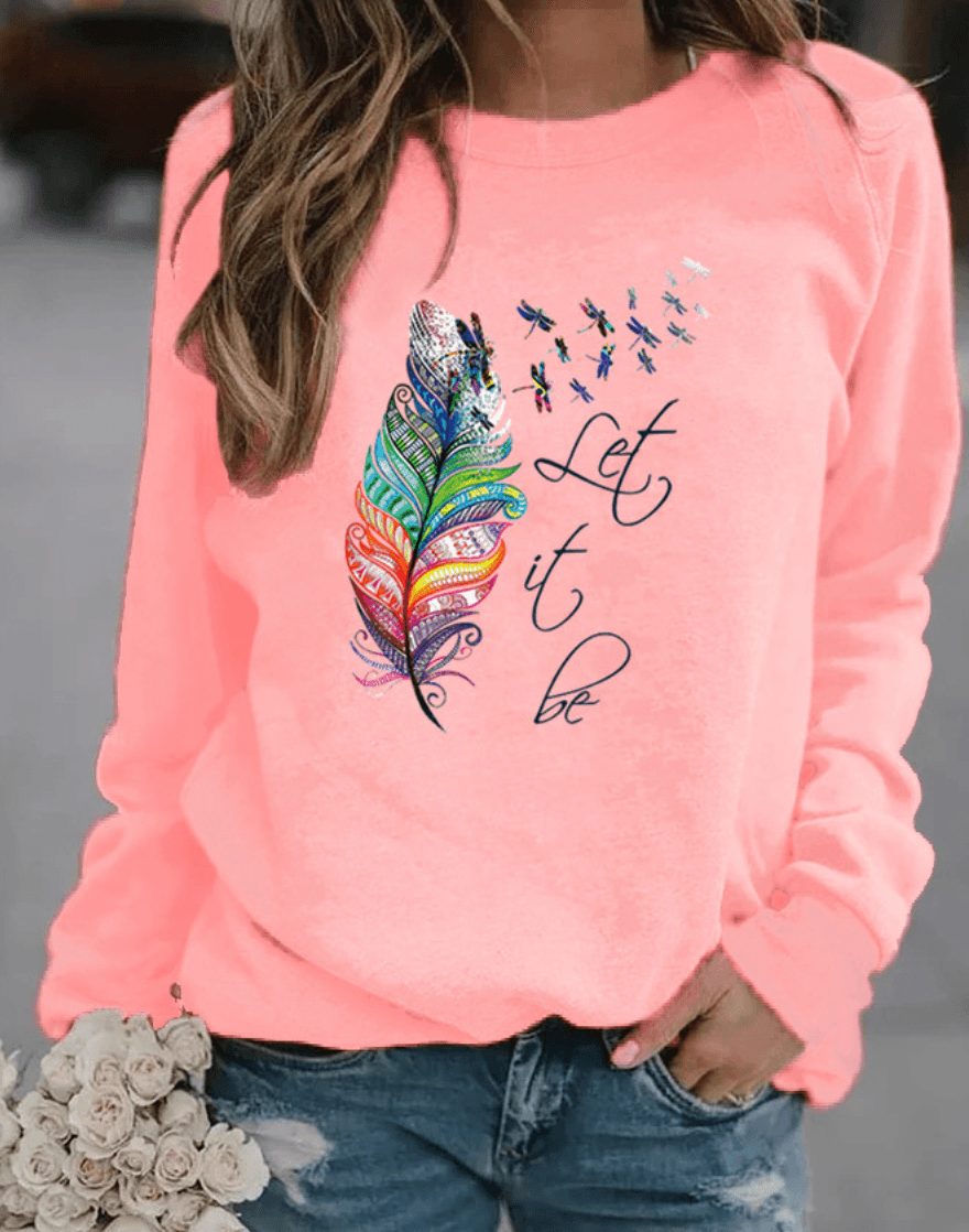 Fudus Sweatshirt mit Federprint