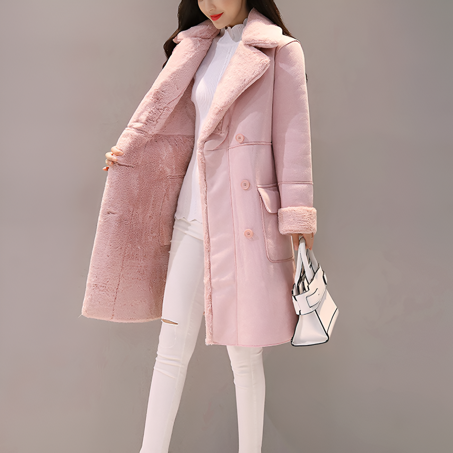 Damen Winterjacke Evelina: warm gefüttert, aus Samt