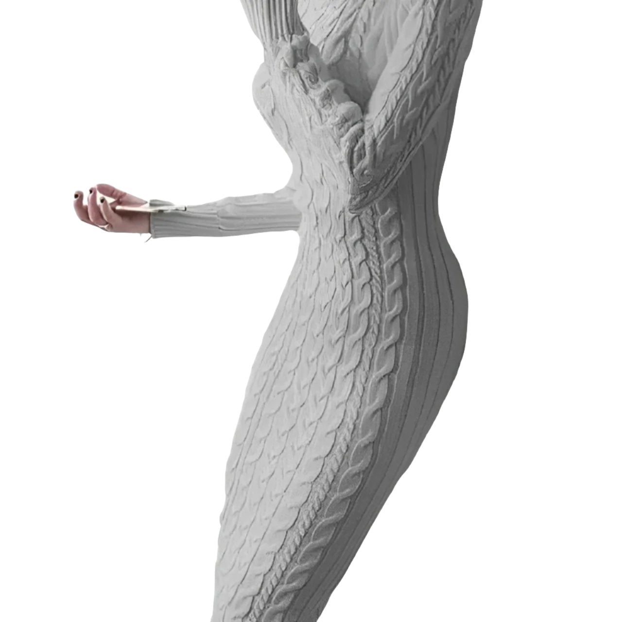 Daniella: Figurbetontes Strickkleid im Wickeldesign