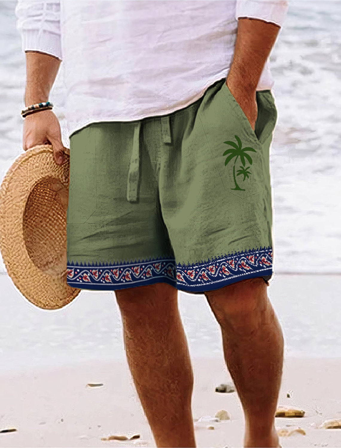 Herren Shorts mit Kokosnussbaummotiv - Zachar