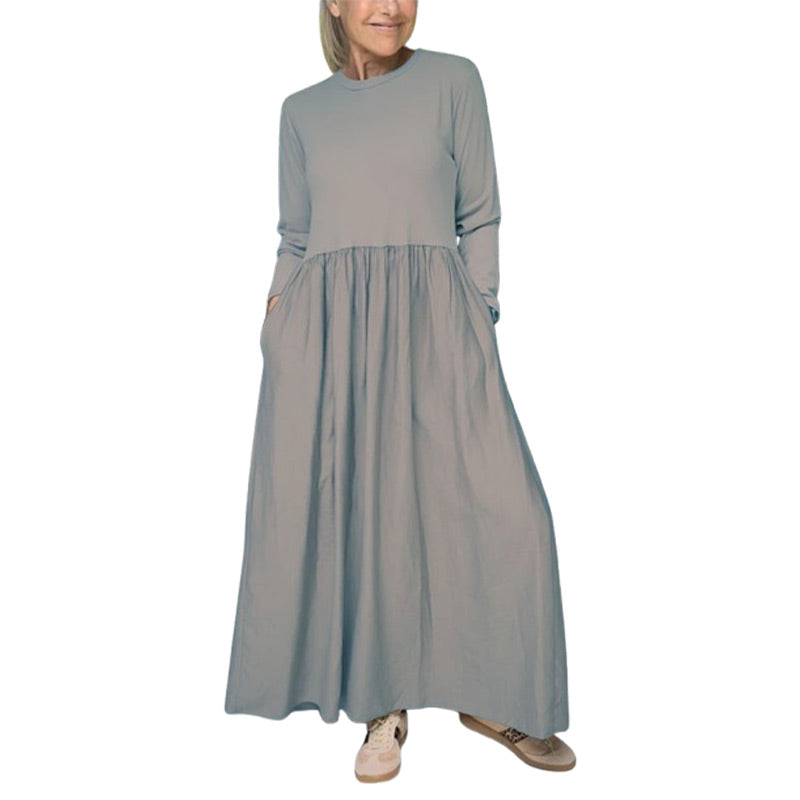 Damen Strick-Midi Kleid mit langen Ärmeln von Eliana