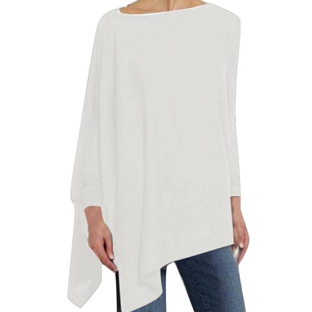 Amaya Damen Top – asymmetrischer Schnitt, Sommer