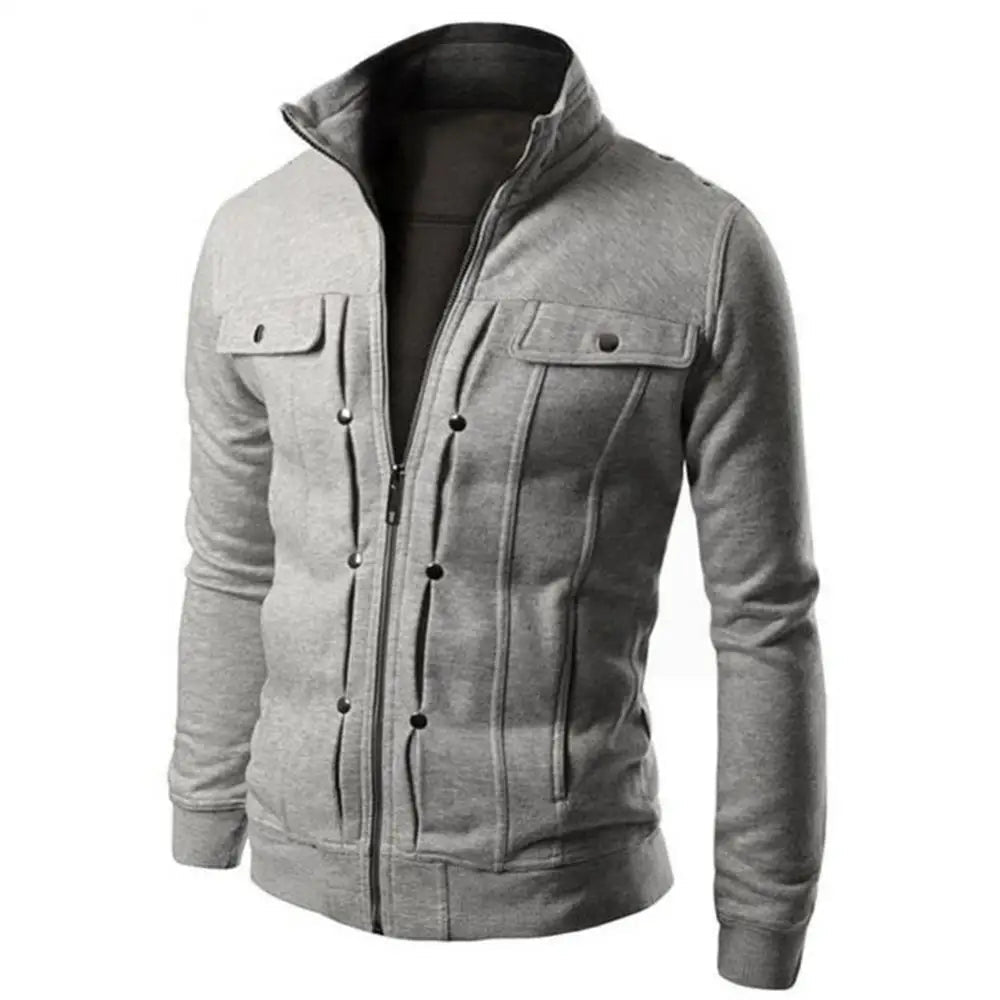 Herren-Ziperjacke aus warmer Strickware – Myron