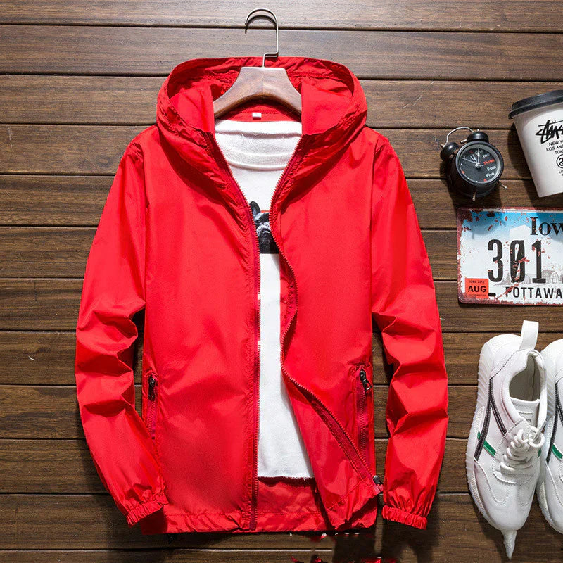 Herren-Windjacke mit Kapuze - Yannic