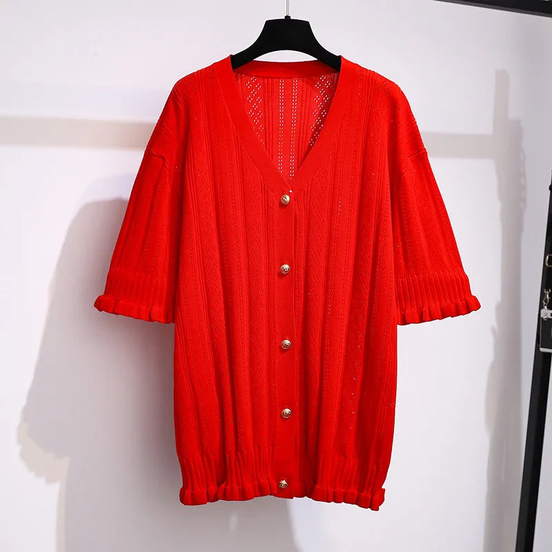 Fudus Designer Knit Button-Down Shirts, Sizes 4-9XL