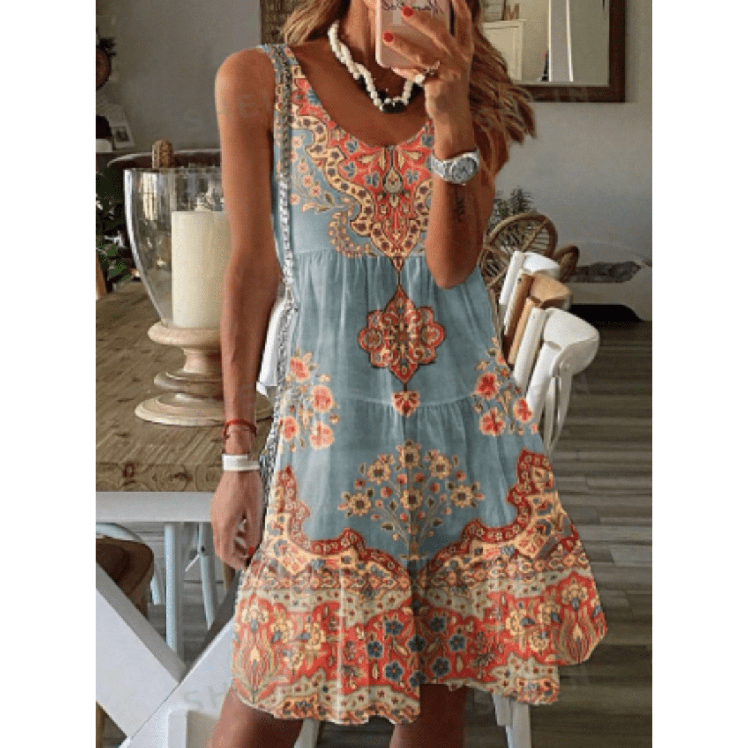 Sommerkleid von Ylvonika mit Blumendruck