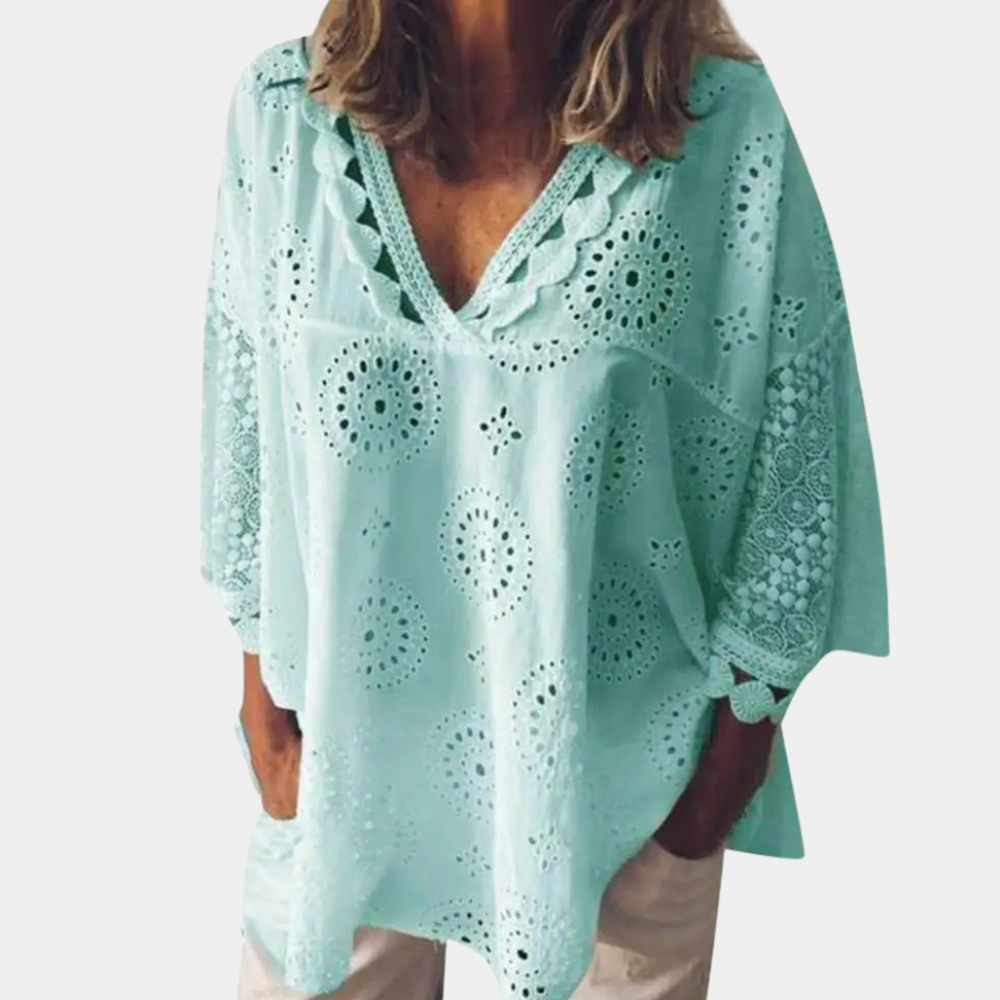 Vielseitig kombinierbare Sommerbluse im zeitlosen Design - Hannelore