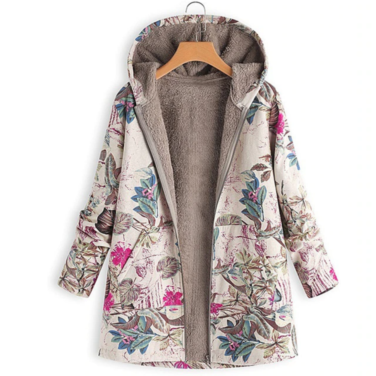 Krohn-e | Warme Damenjacke Mit Blumenmuster