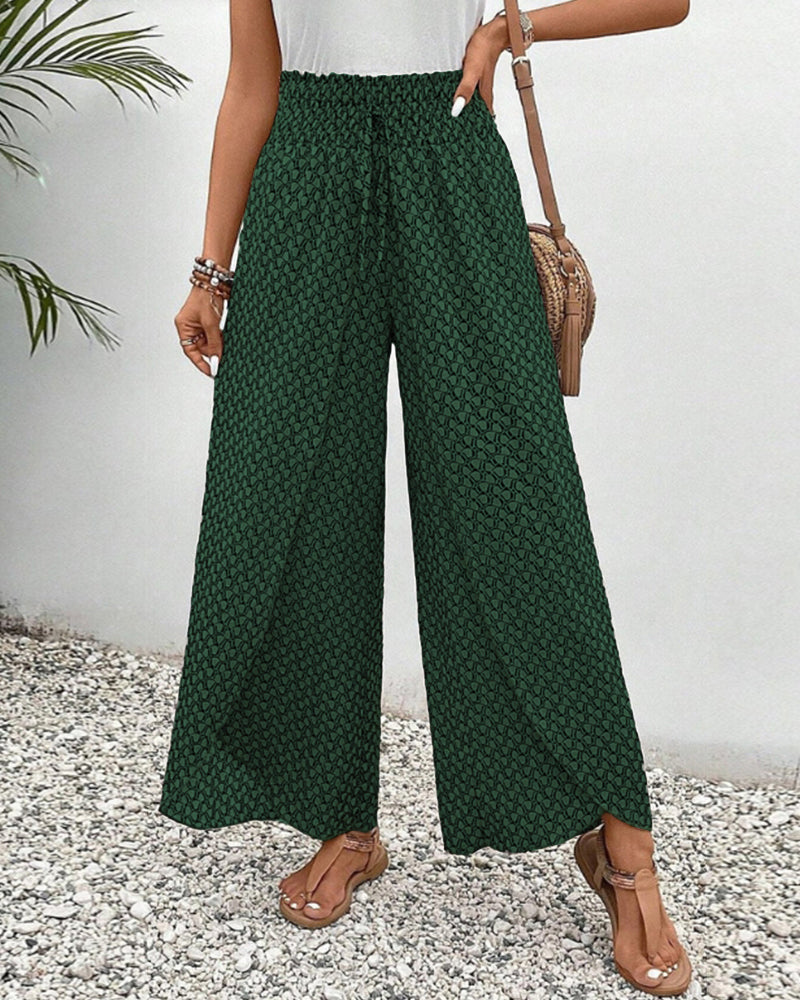 Weite, geometrisch gemusterte Steylla Hose