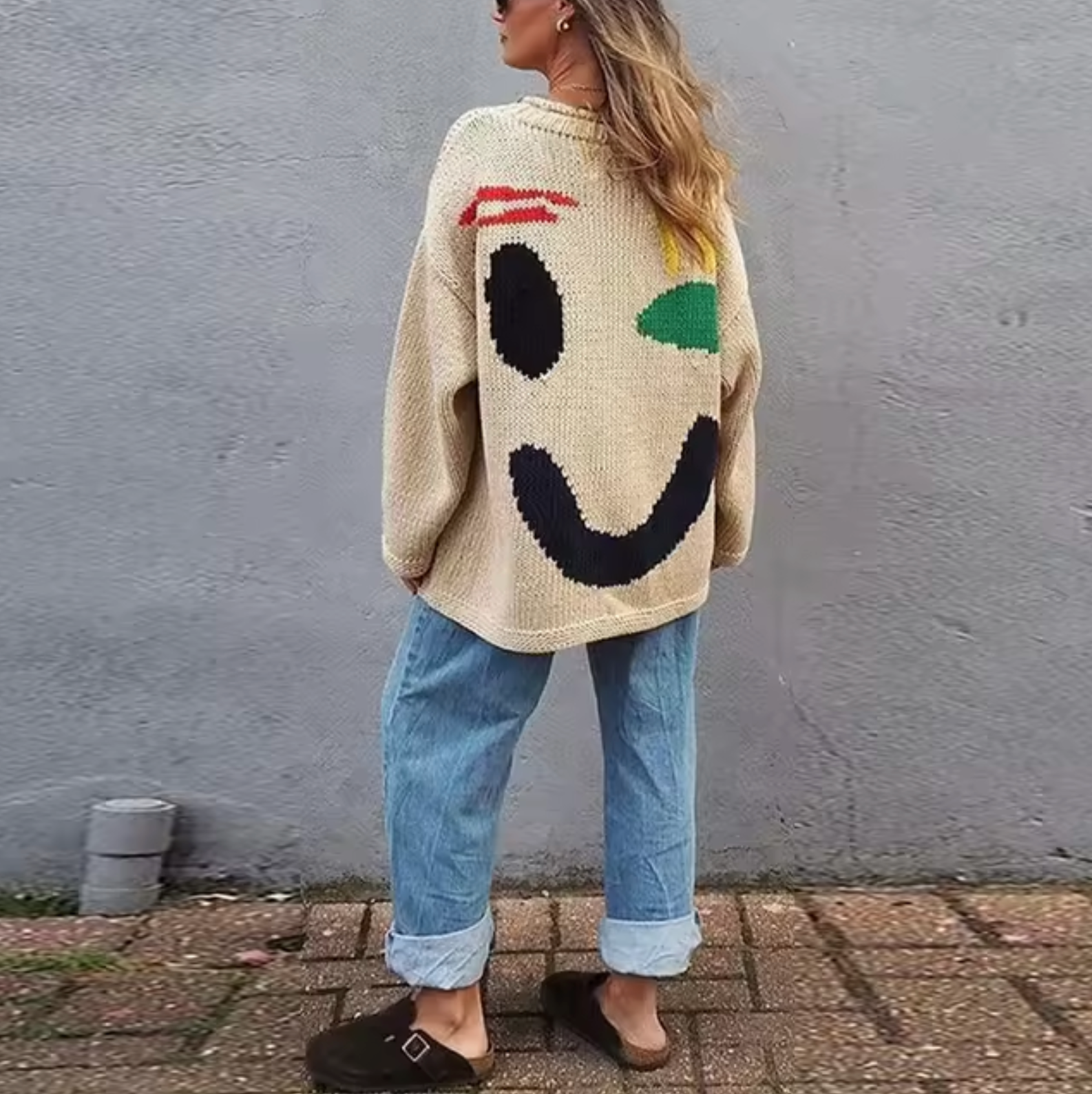 Krohn-e | übergroßer Strickpullover aus Baumwolle