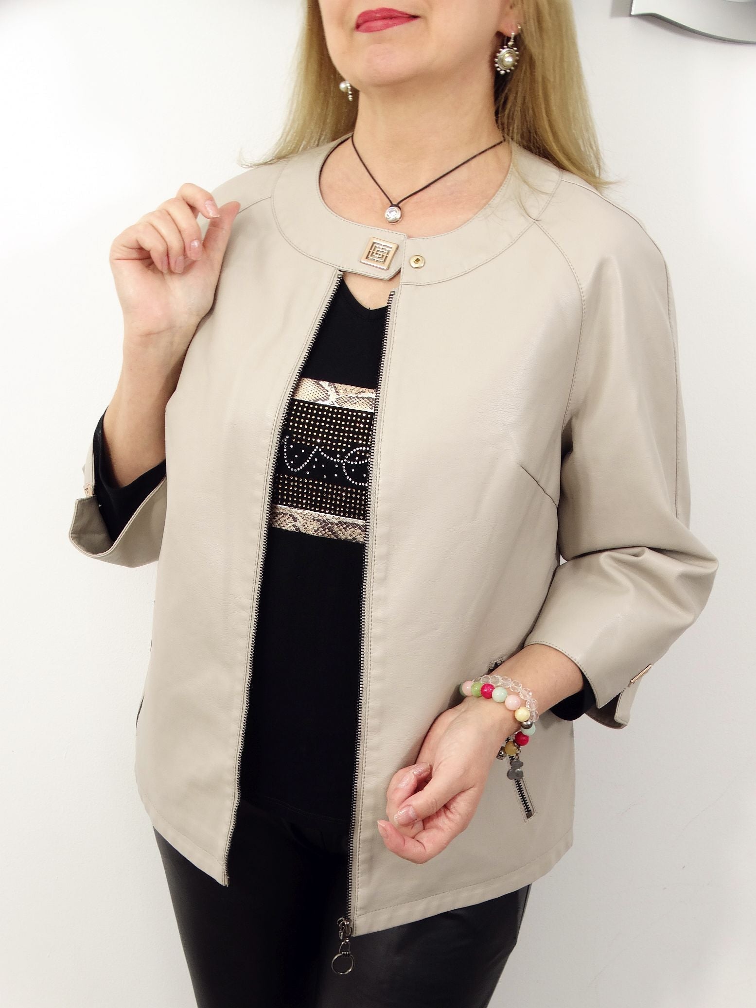 Krohn-e | Schicke Kunstlederjacke