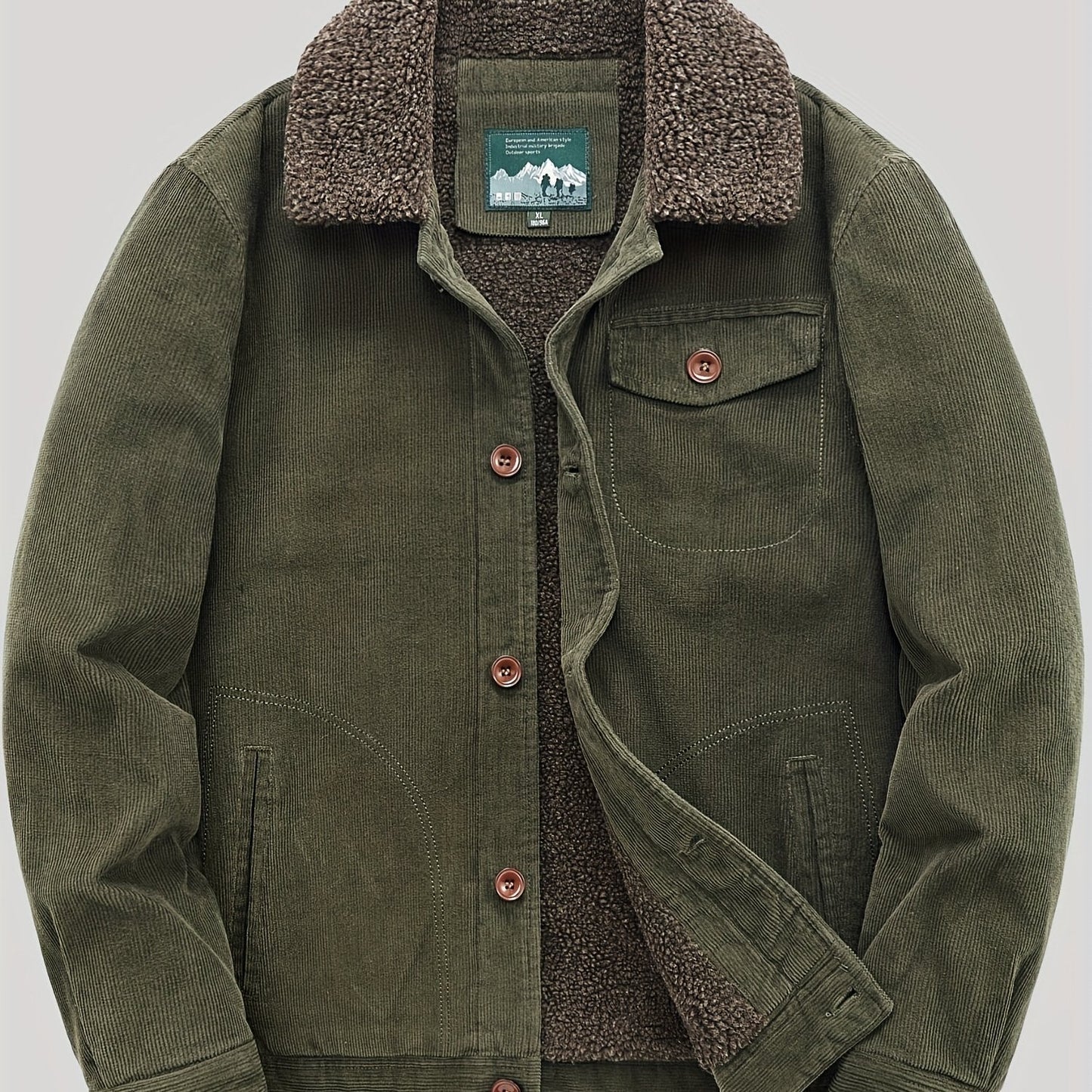 Krohn-e | Herren Fleece-Weste mit Knöpfen Warm und Elegant