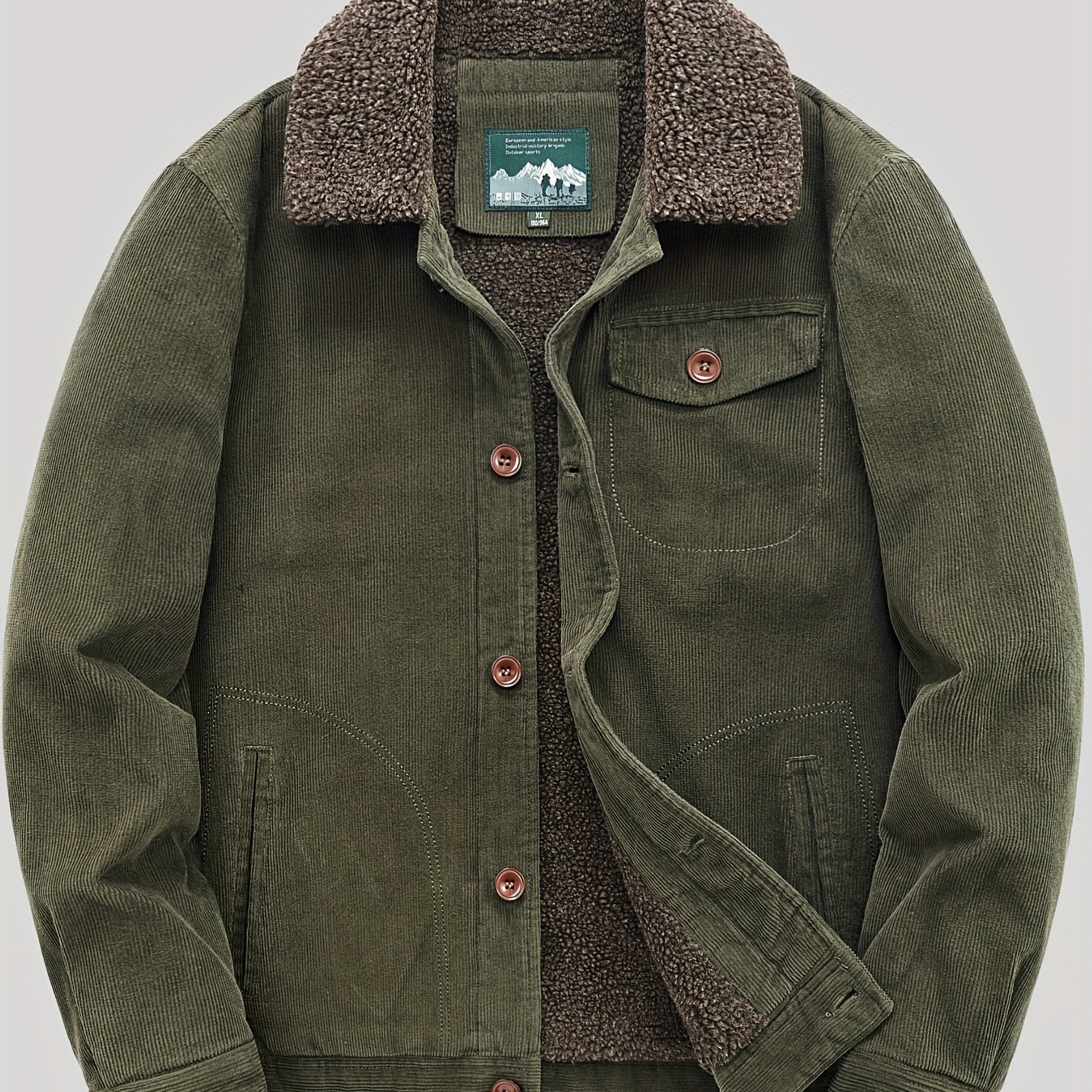 Krohn-e | Herren Fleece-Weste mit Knöpfen Warm und Elegant
