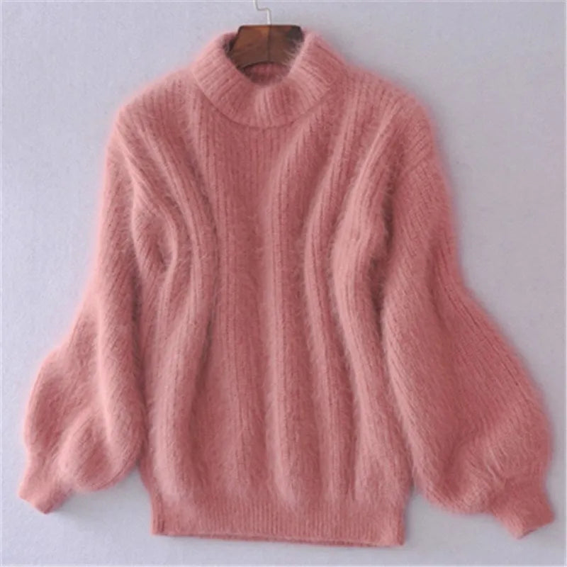 Krohn-e | Teddy Damenpullover mit Kragen und Langen Ärmeln