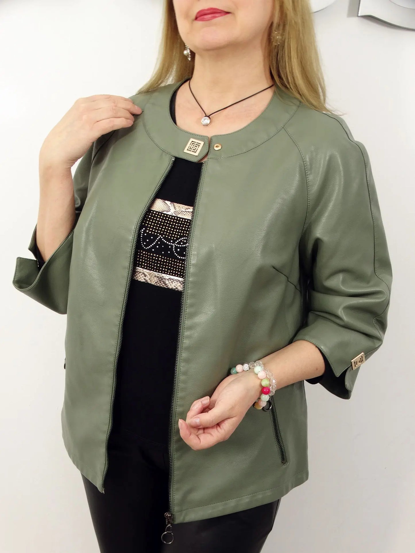 Krohn-e | Schicke Kunstlederjacke