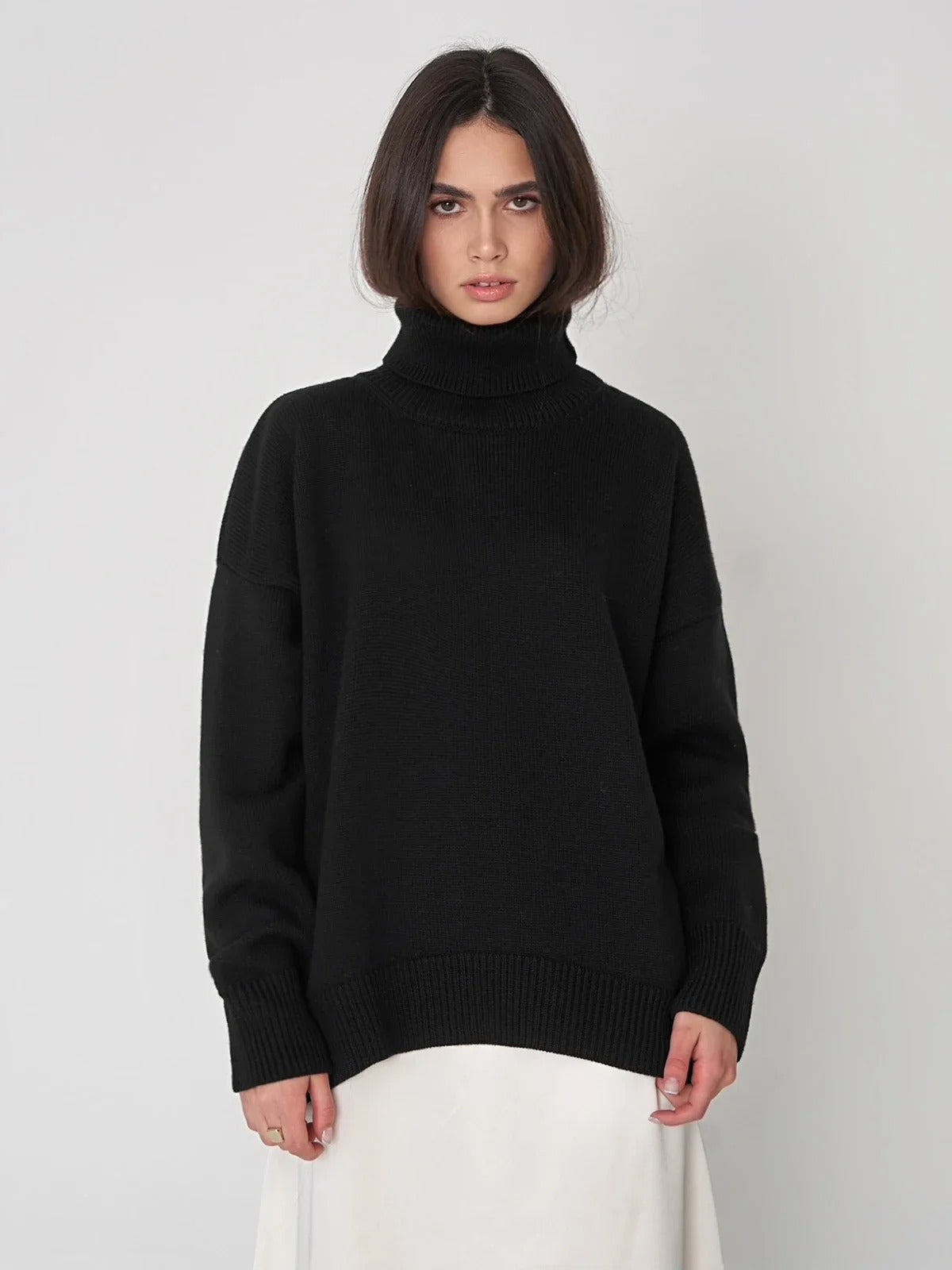 Krohn-e | Kuscheliger Oversize-Pullover mit Rollkragen