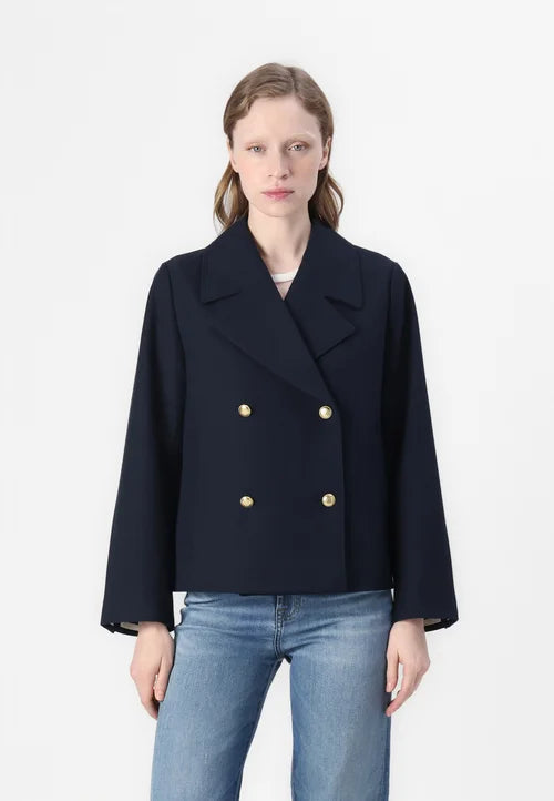 Krohn-e | Klassischer Damen Peacoat mit Langen Ärmeln