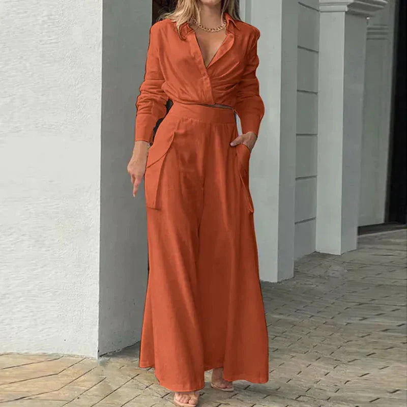 Amy: Elegantes Oberteil- und Hosenset