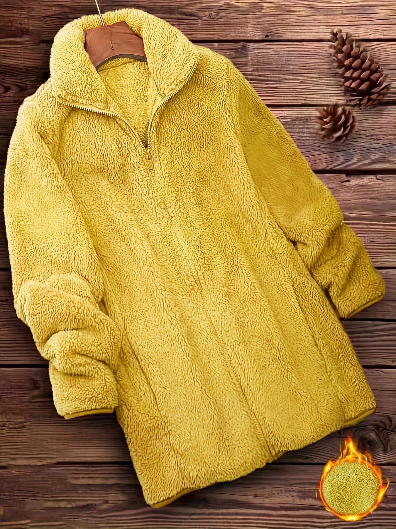 Krohn-e | Plüschjacke Polyester Weich und Warm