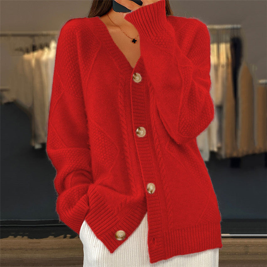 Krohn-e | Strickjacke mit V-Ausschnitt