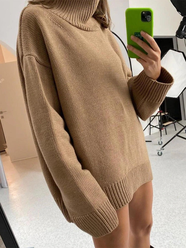 Krohn-e | Lässiger Lockerer Rollkragenpullover