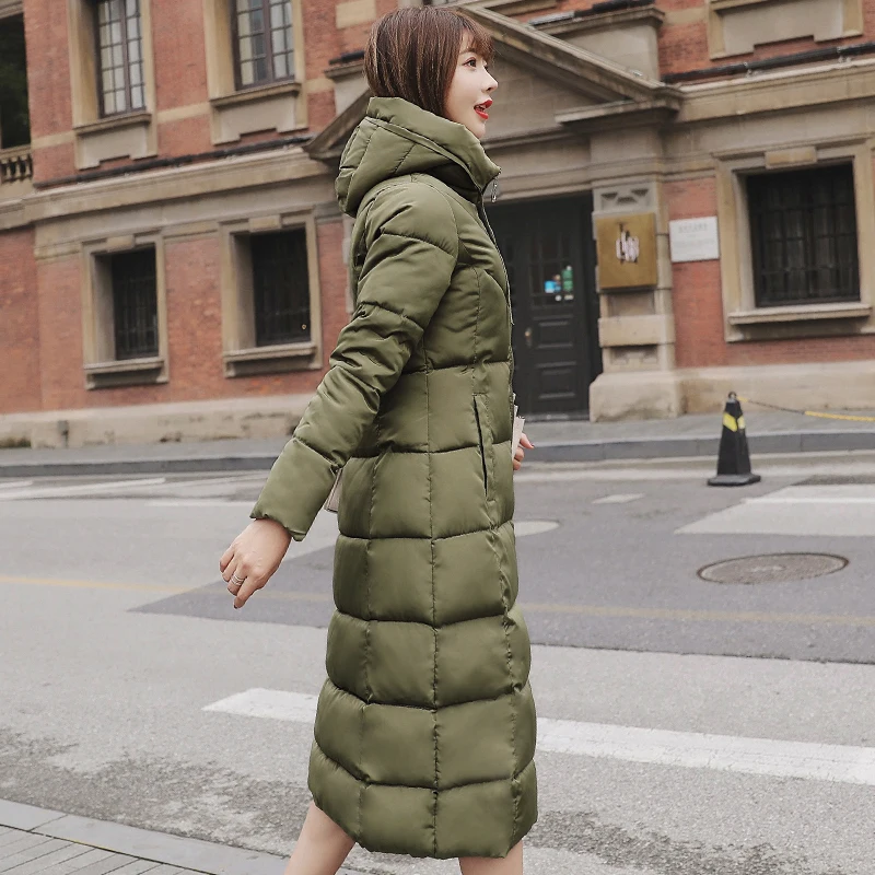 Krohn-e | Winterjacke - luxuriöse lange Damenjacke mit Kapuze