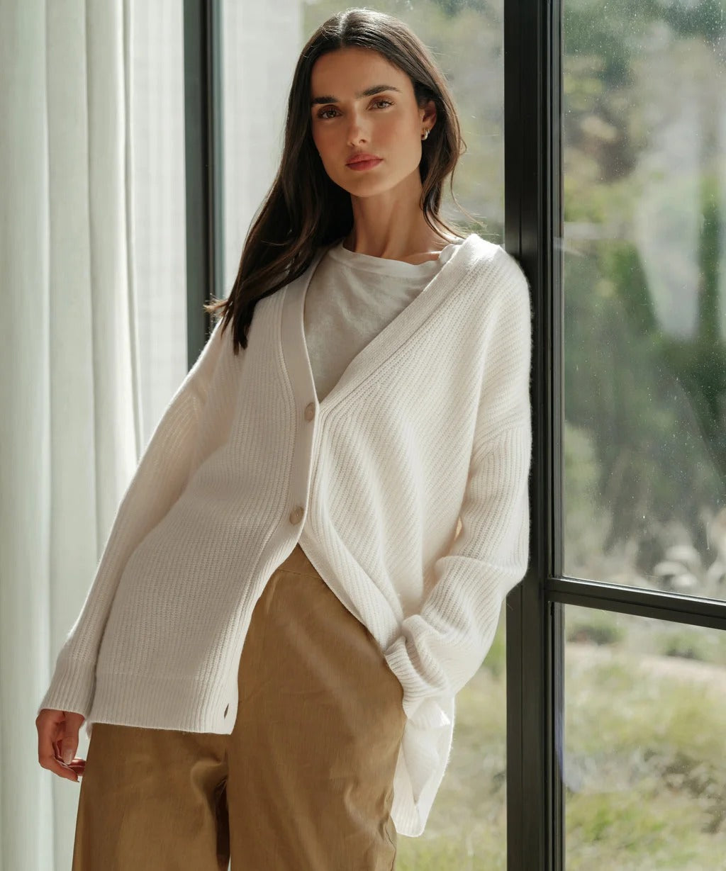 Krohn-e | Kaschmir Cocoon Strickjacke