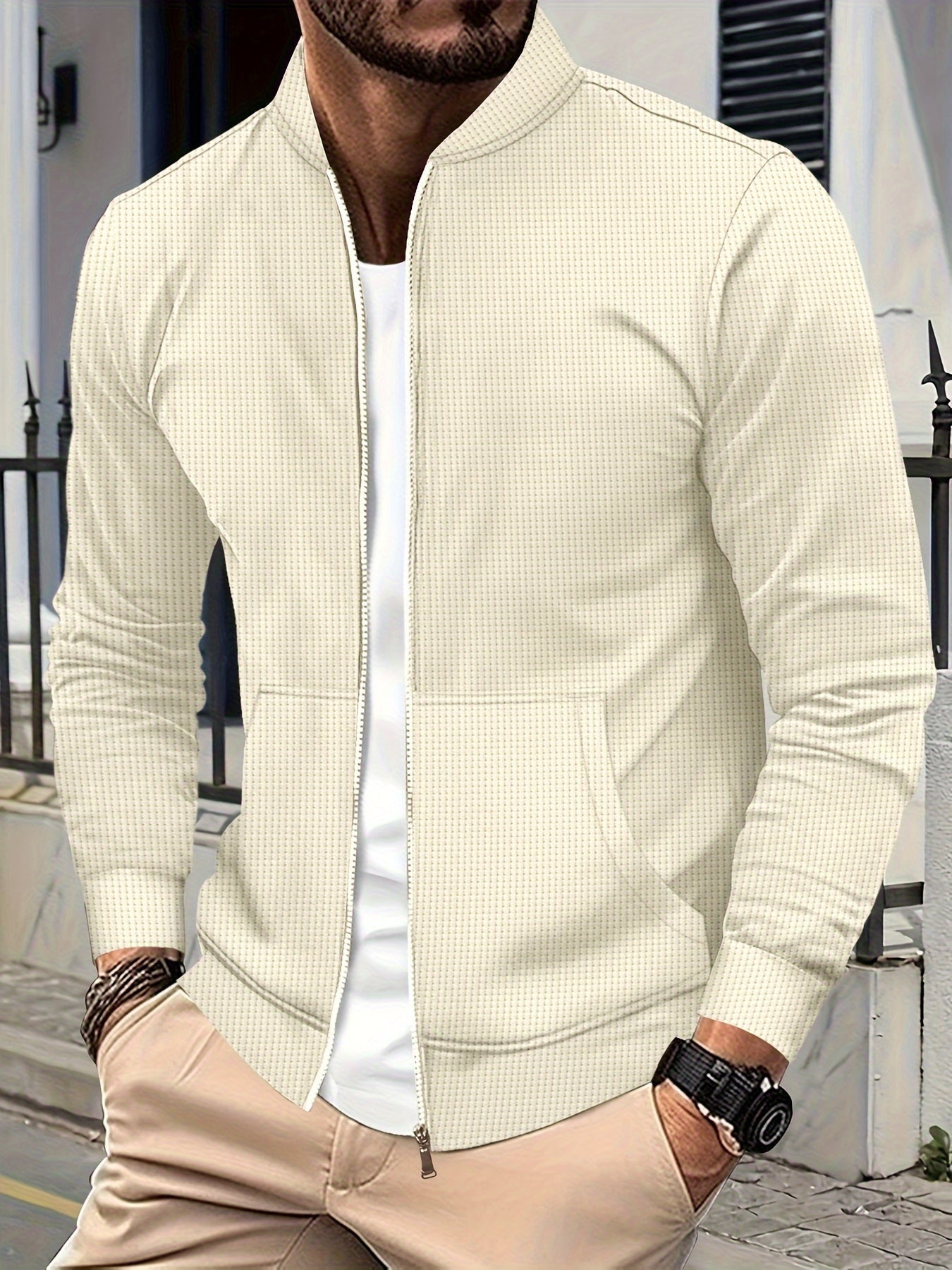 Krohn-e | Elegante Jacke mit Reißverschluss Baumwollmischung Stilvoll und Bequem