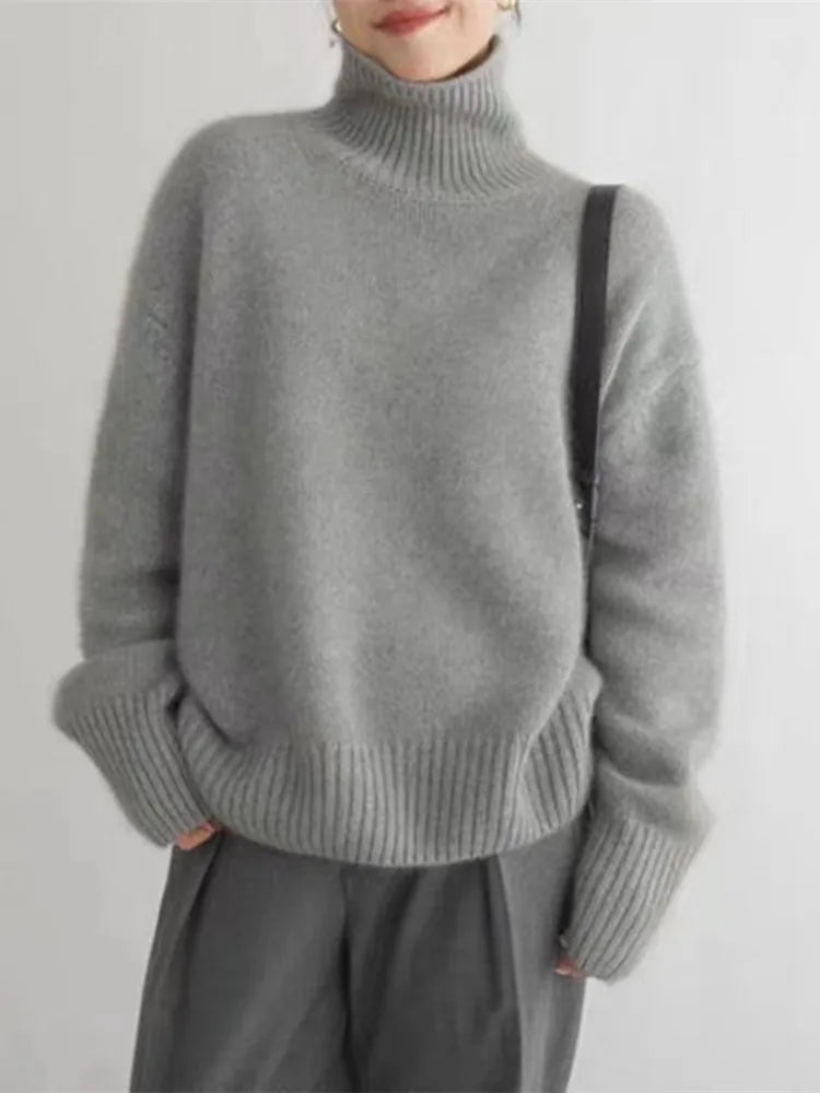 Krohn-e | weicher Strickpullover mit Rollkragen für herbstliche Schichten