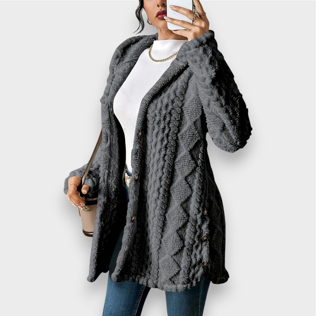 Krohn-e | Plüsch-Hoodie-Cardigan-Pullover