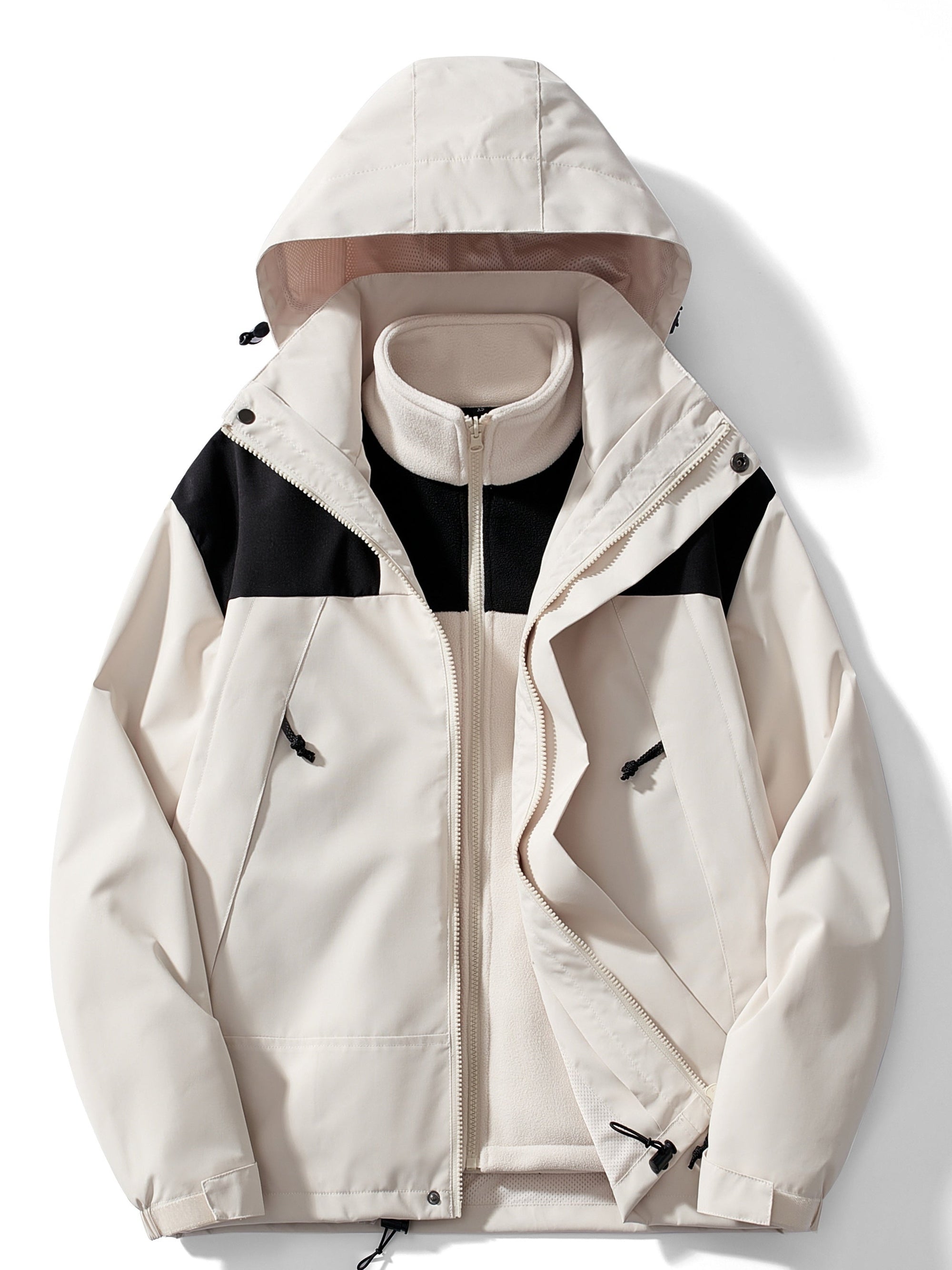 Krohn-e | Casual 3-In-1 Winterjacke mit Kapuze für Damen Ideal für Herbst Winter