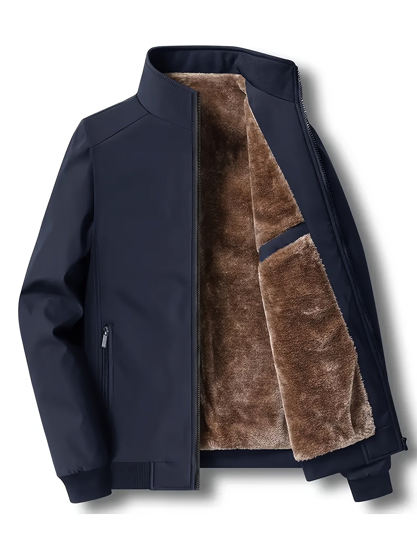 Krohn-e | Winddichte Jacke mit Imitiertem Pelzfutter Polyester Warm und Komfortabel